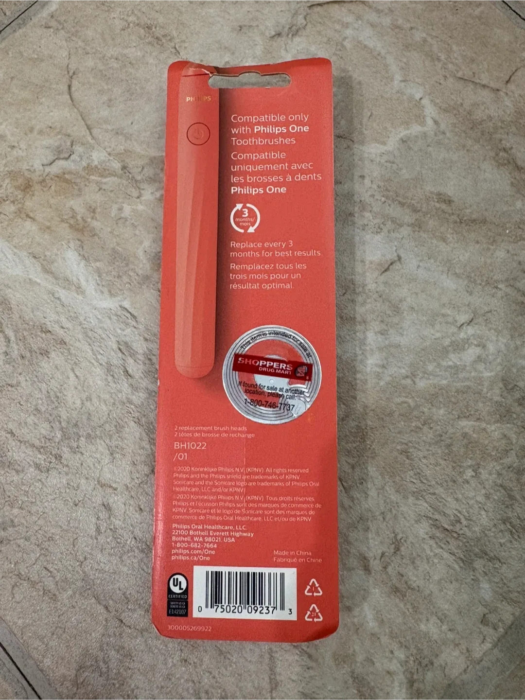 BNIP! Philips “One” by Sonicare 2pk Tooth Brush Heads, Coral image indicator(2)