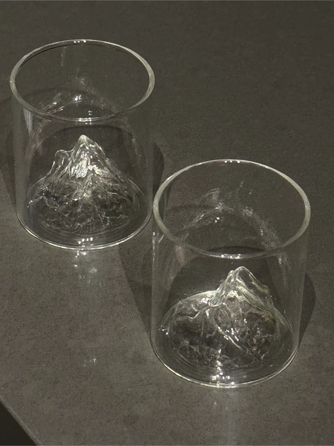 Glasses with Mountain Design