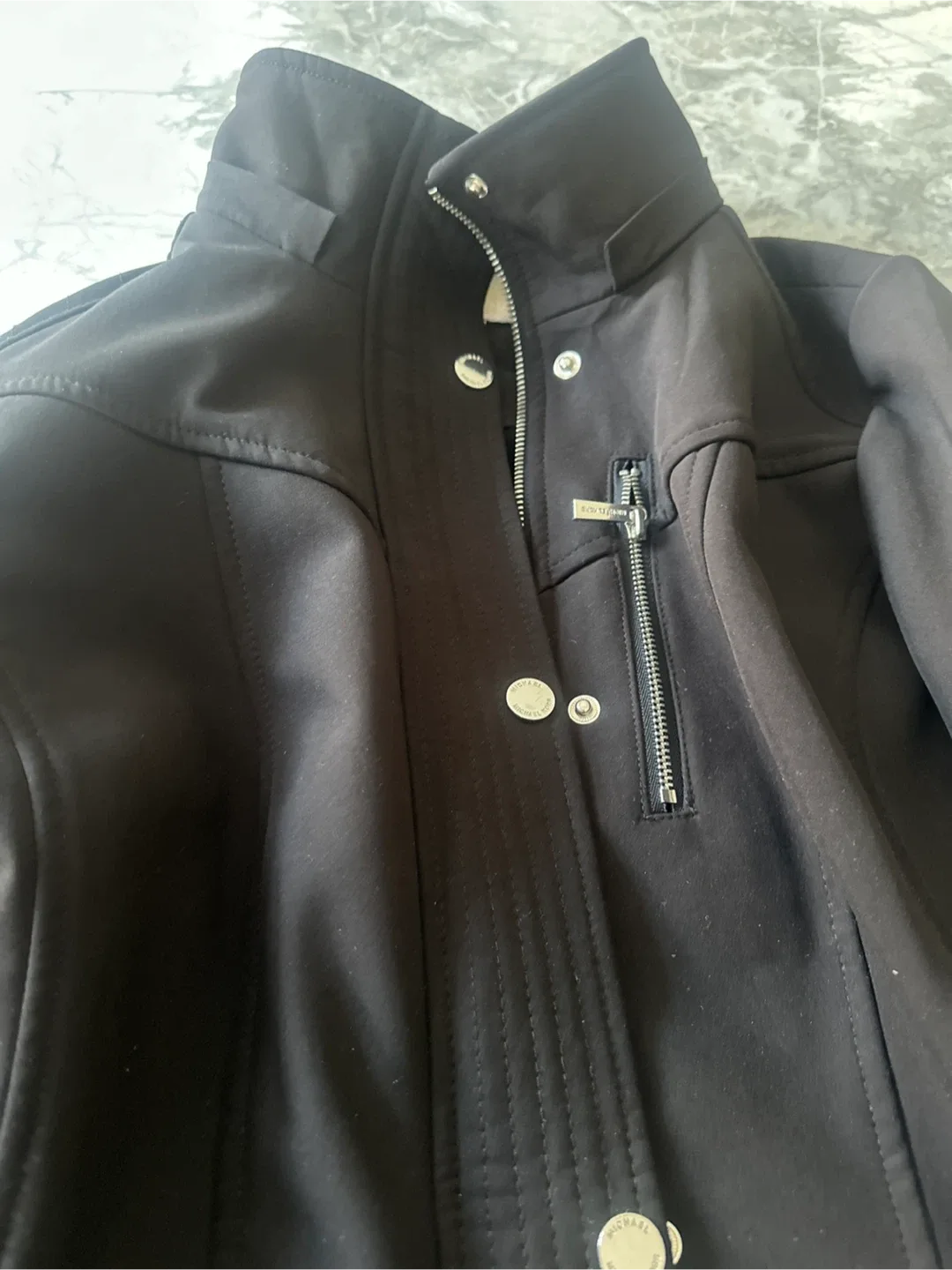 Michael Kors Black Belted Coat image indicator(3)