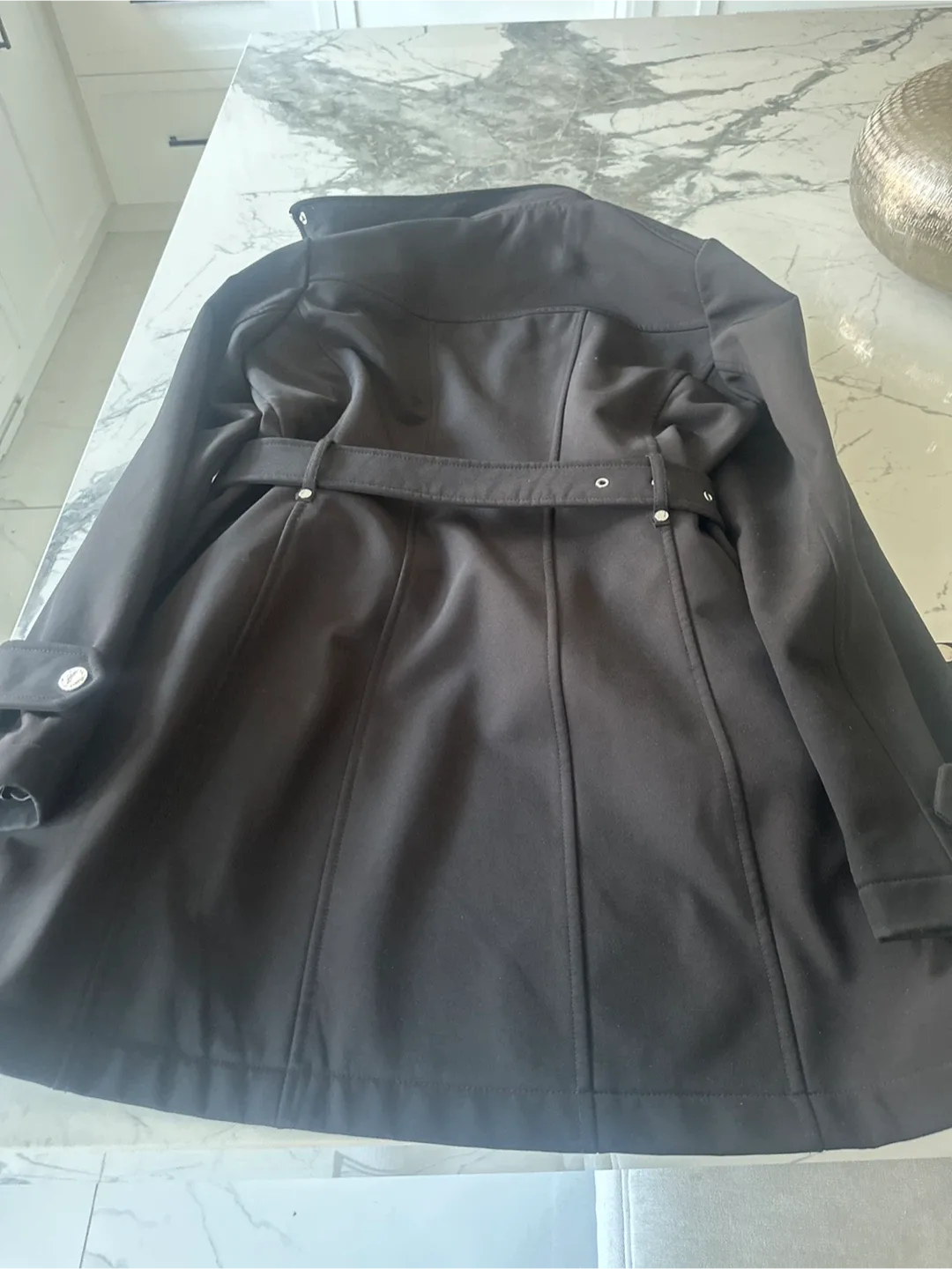 Michael Kors Black Belted Coat image indicator(6)