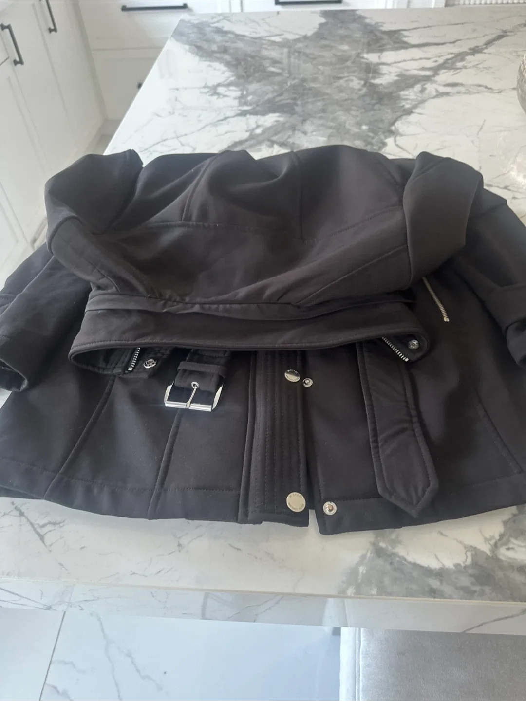 Michael Kors Black Belted Coat image indicator(5)