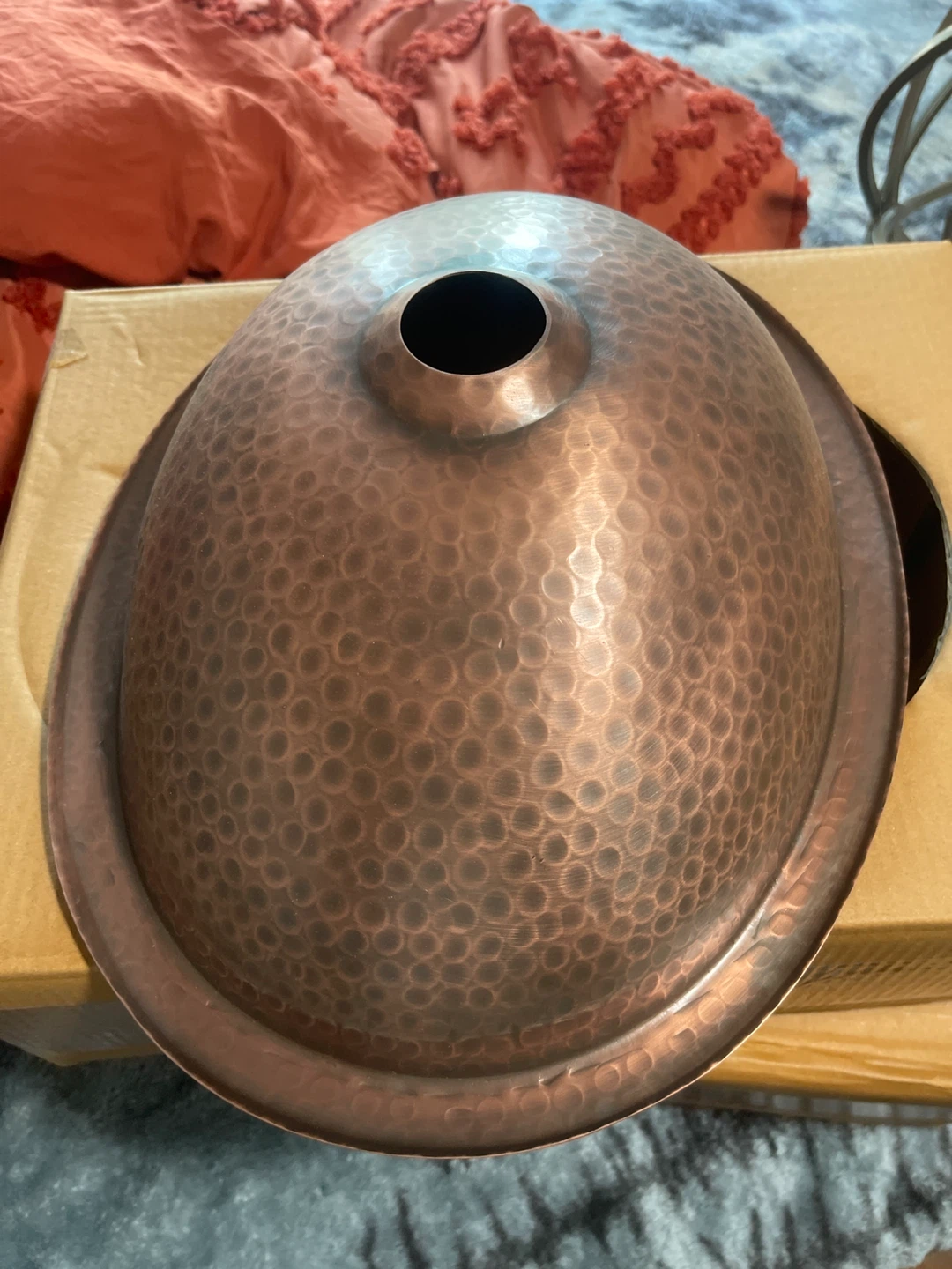 Oval Hammered Copper Sink - photo 2