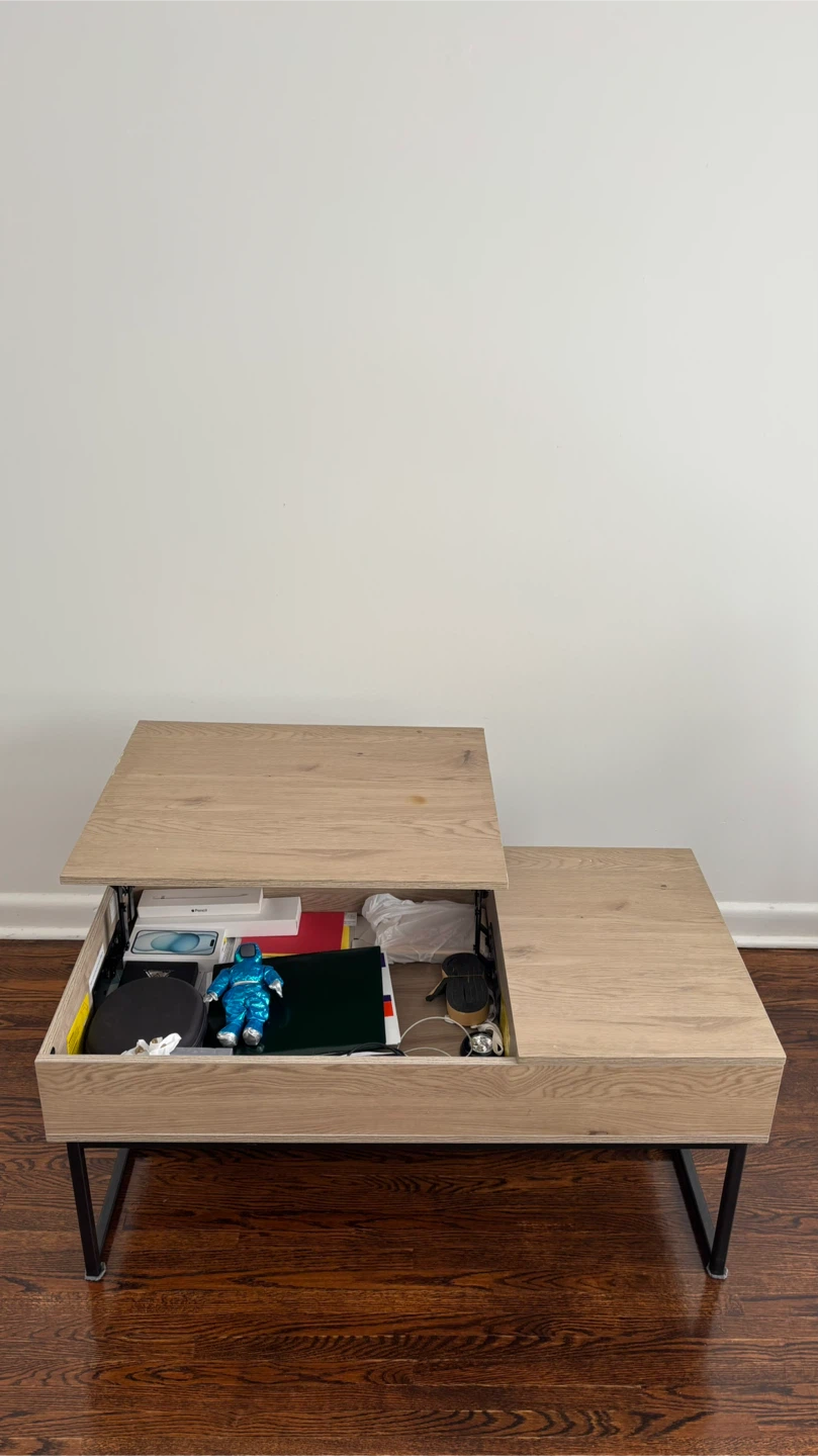 Lift Top Coffee Table - Wood & Metal