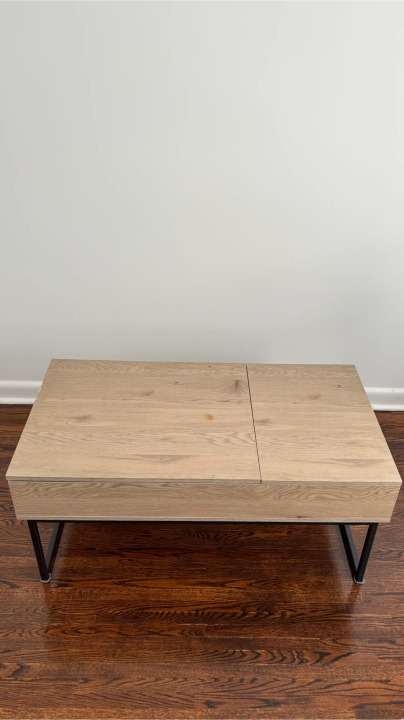 Lift Top Coffee Table - Wood & Metal - photo 2