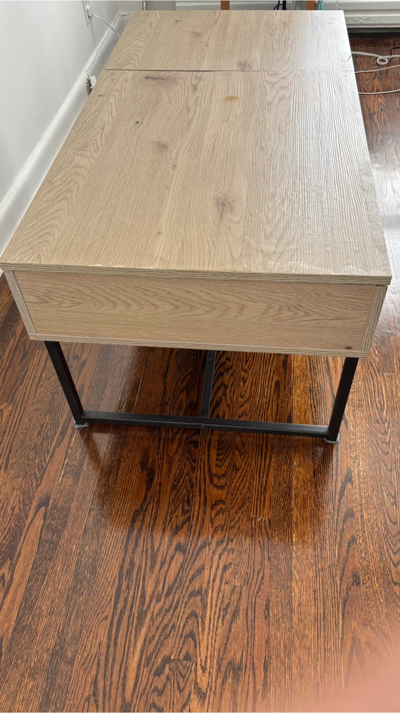 Lift Top Coffee Table - Wood & Metal - photo 3