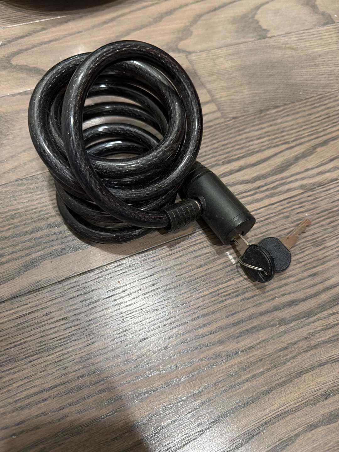 Black Cable Bike Lock with Keys