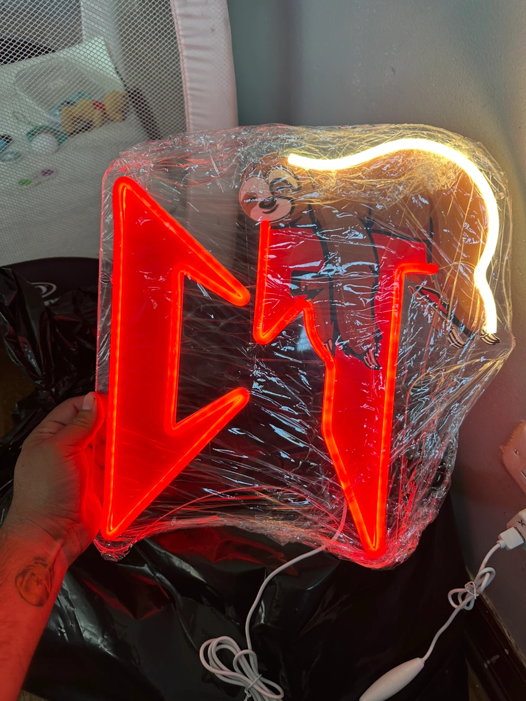 Sloth Neon Sign - Red & White - photo 2