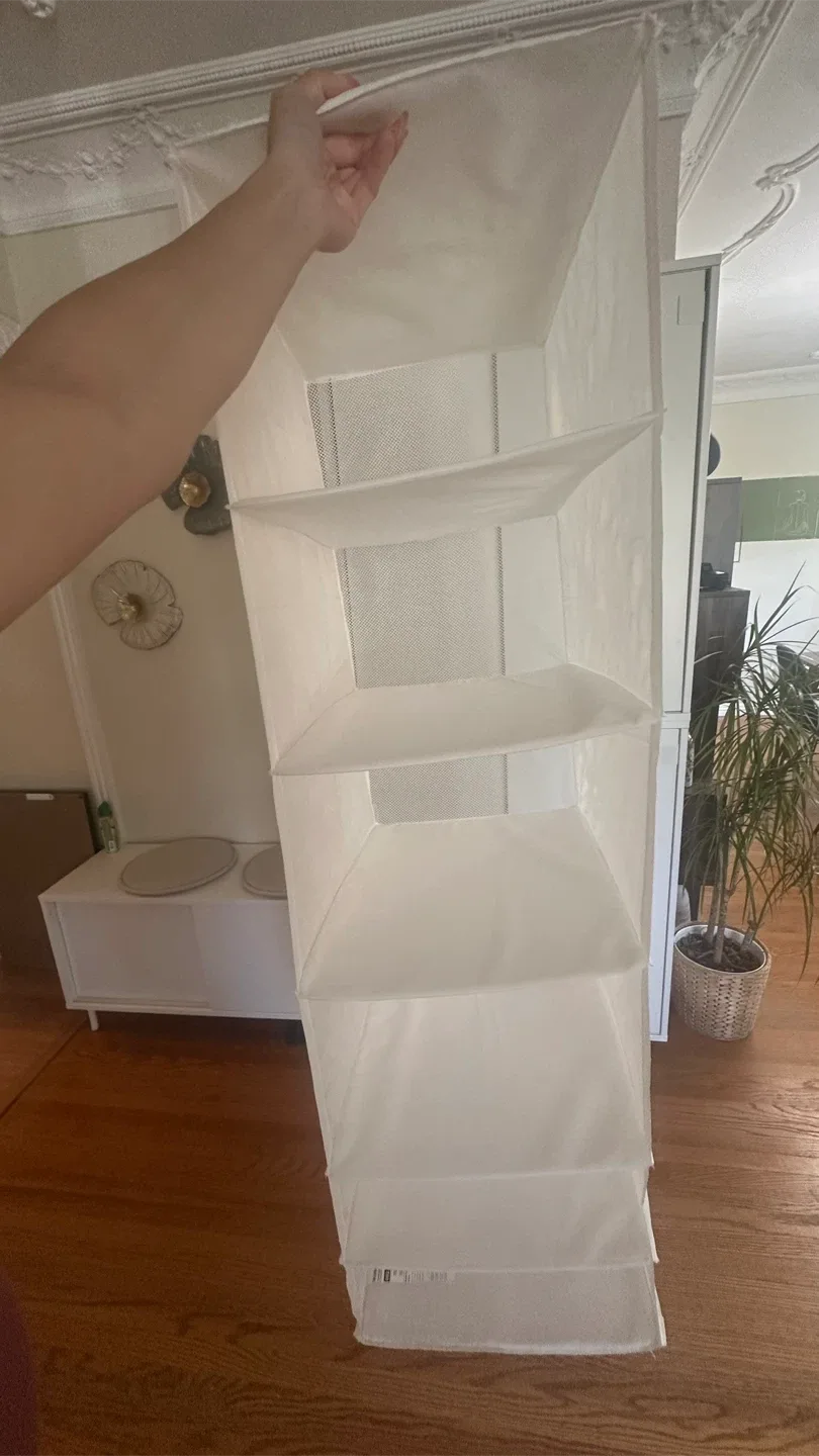 White Hanging Closet Organizer - Like New! thumbnail