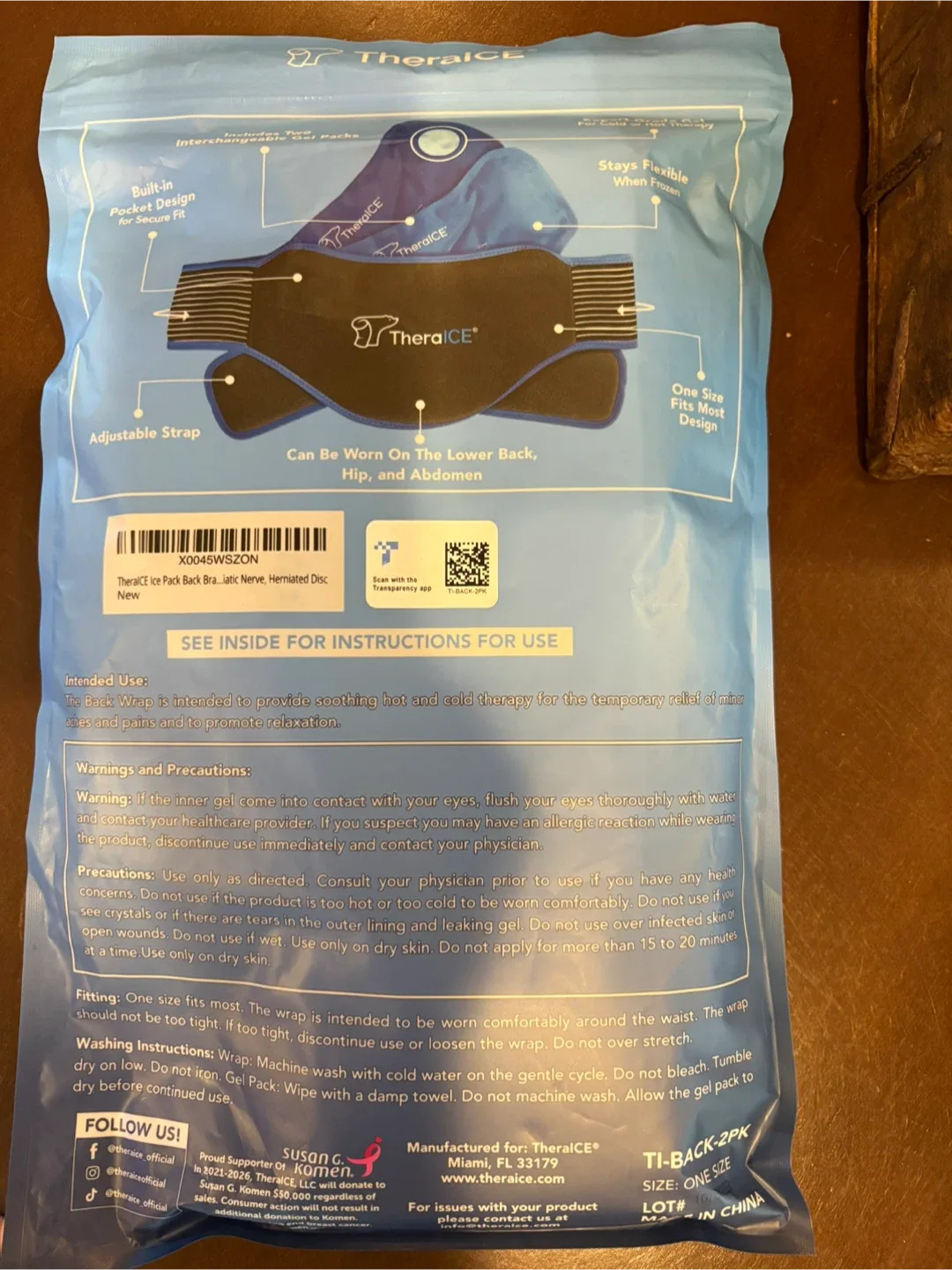 TheraICE Hot & Cold Back Wrap - New image indicator(2)