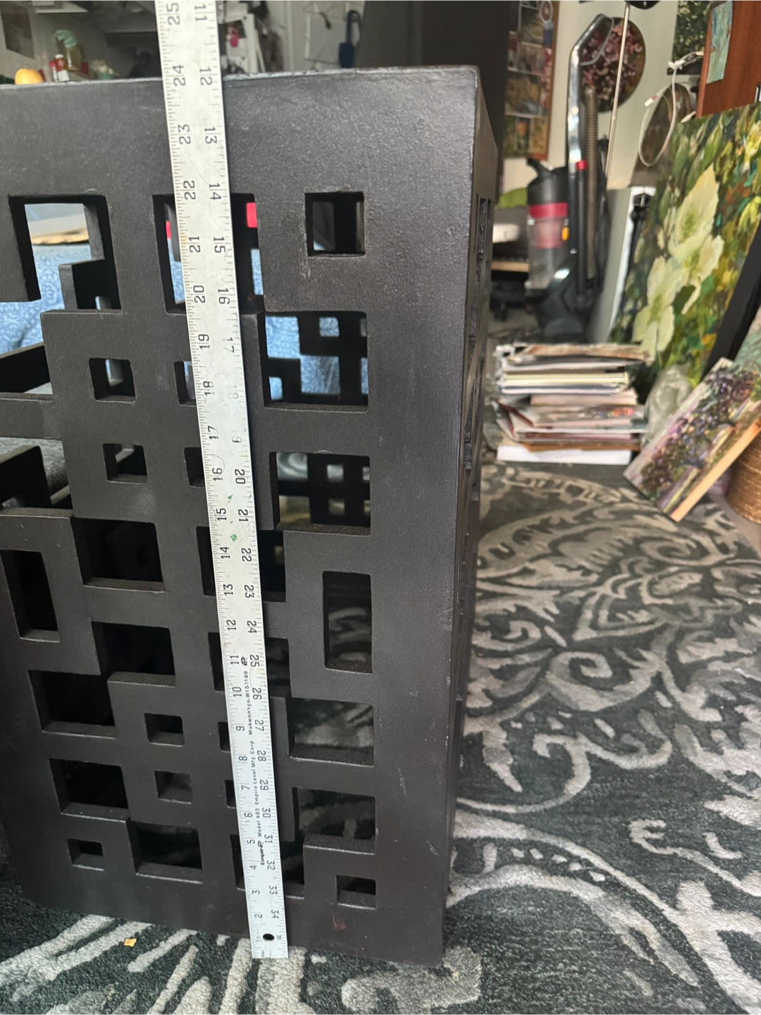 Pair of charcoal Openwork Side Tables - photo 4