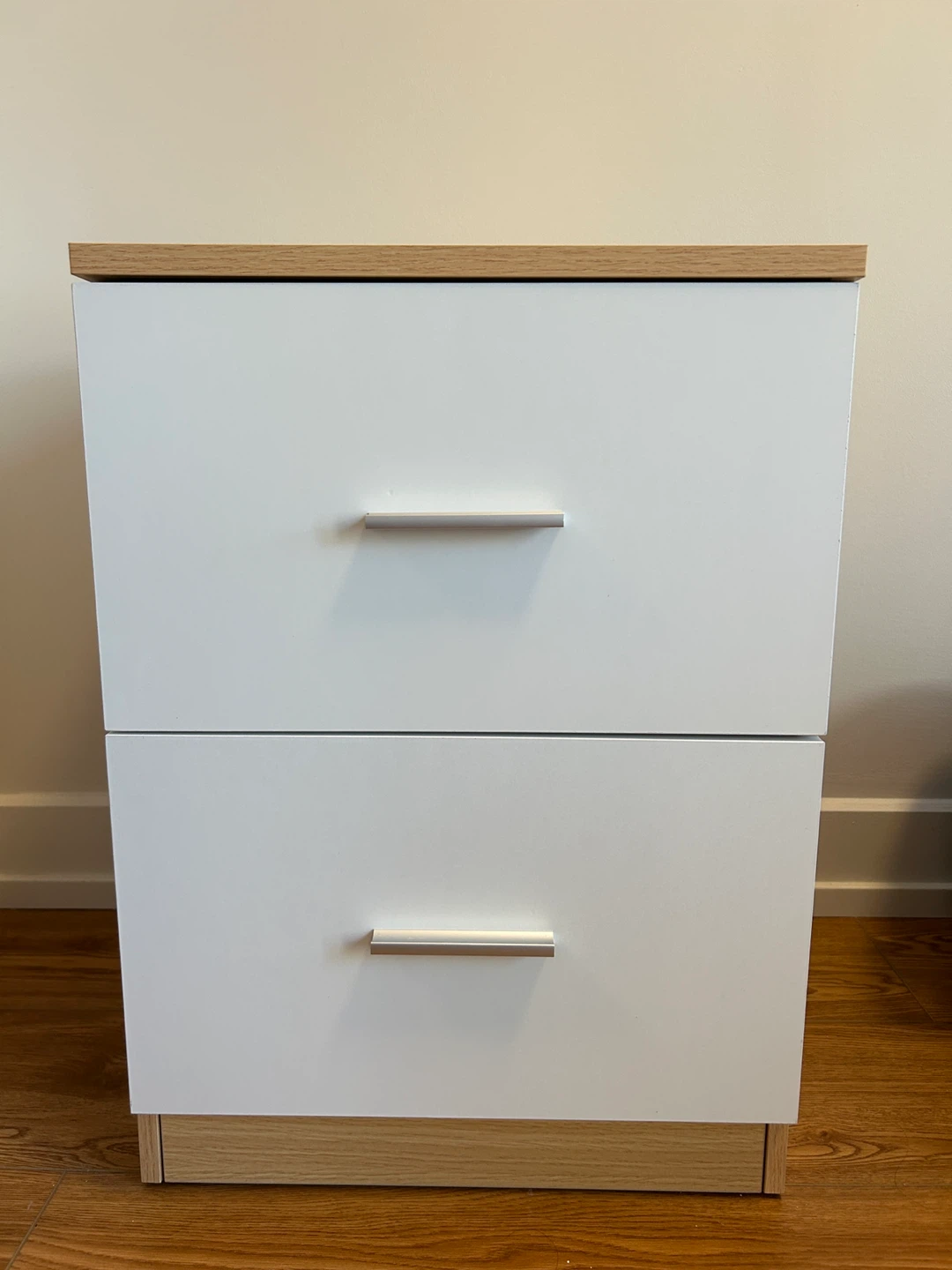 Nightstand  - White & Oak Two-Drawer - photo 2