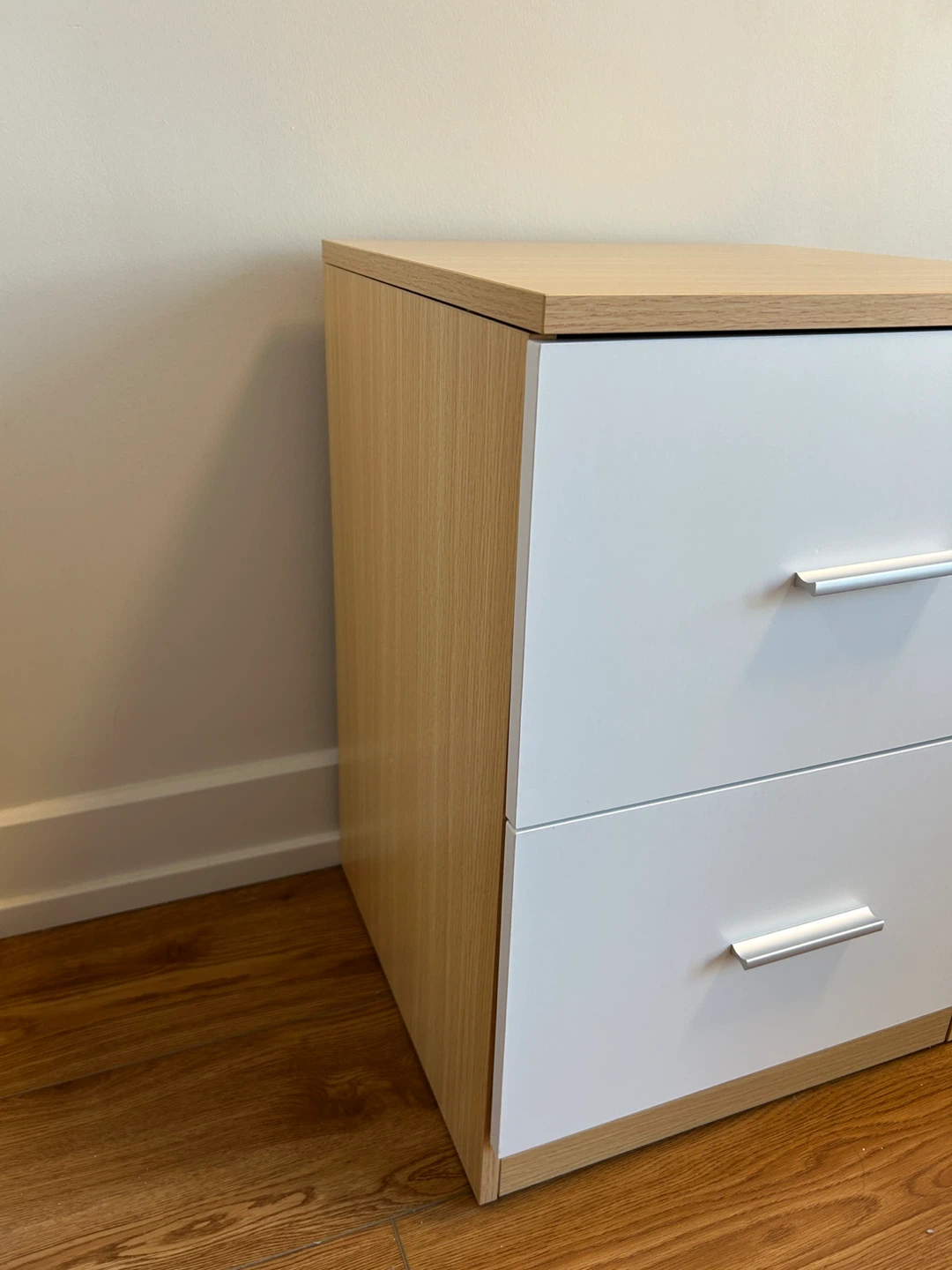 Nightstand  - White & Oak Two-Drawer - photo 3