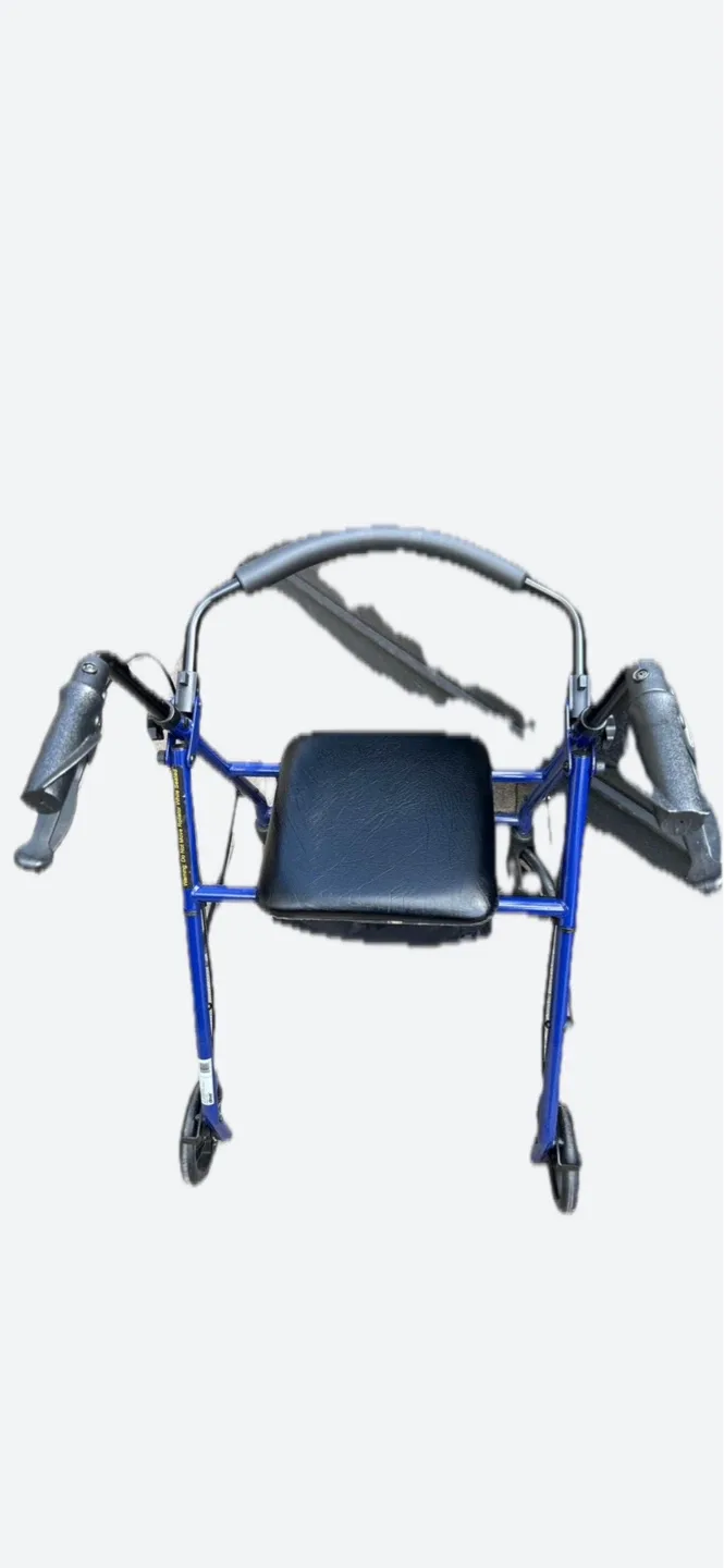 Drive Medical Blue Folding Walker with Seat thumbnail