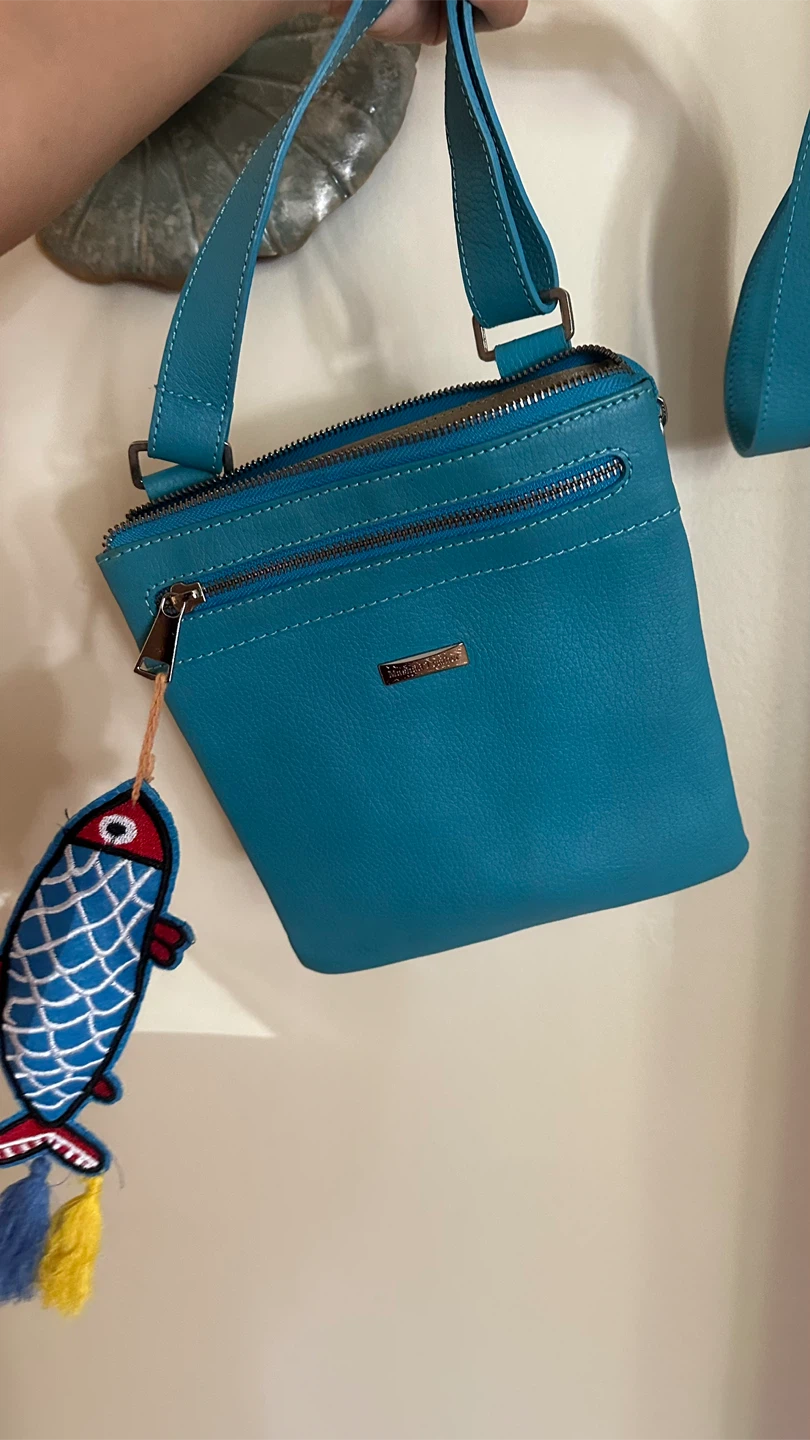 Michel Léourier Turquoise Crossbody Bag