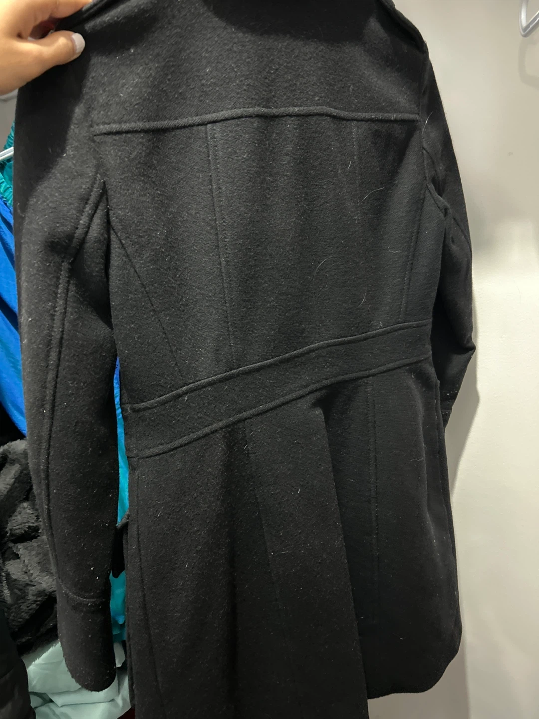 Banana Republic Black Wool Coat - Size XS/TP - photo 2