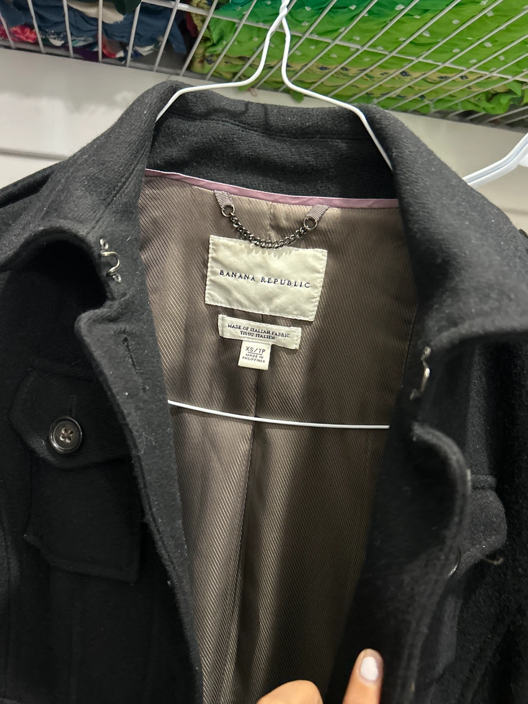Banana Republic Black Wool Coat - Size XS/TP - photo 4