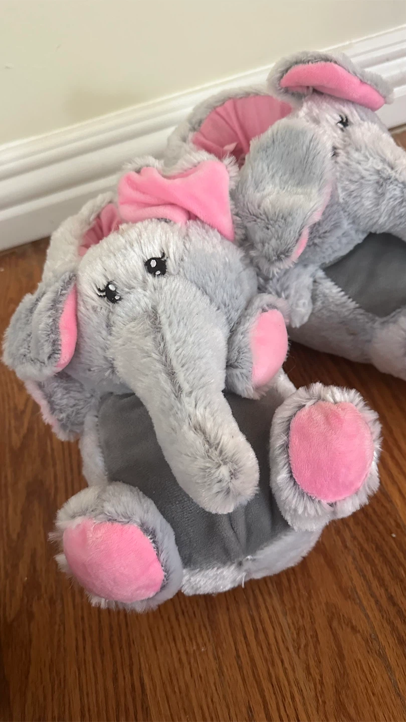 Elephant Slippers - Grey & Pink - photo 3