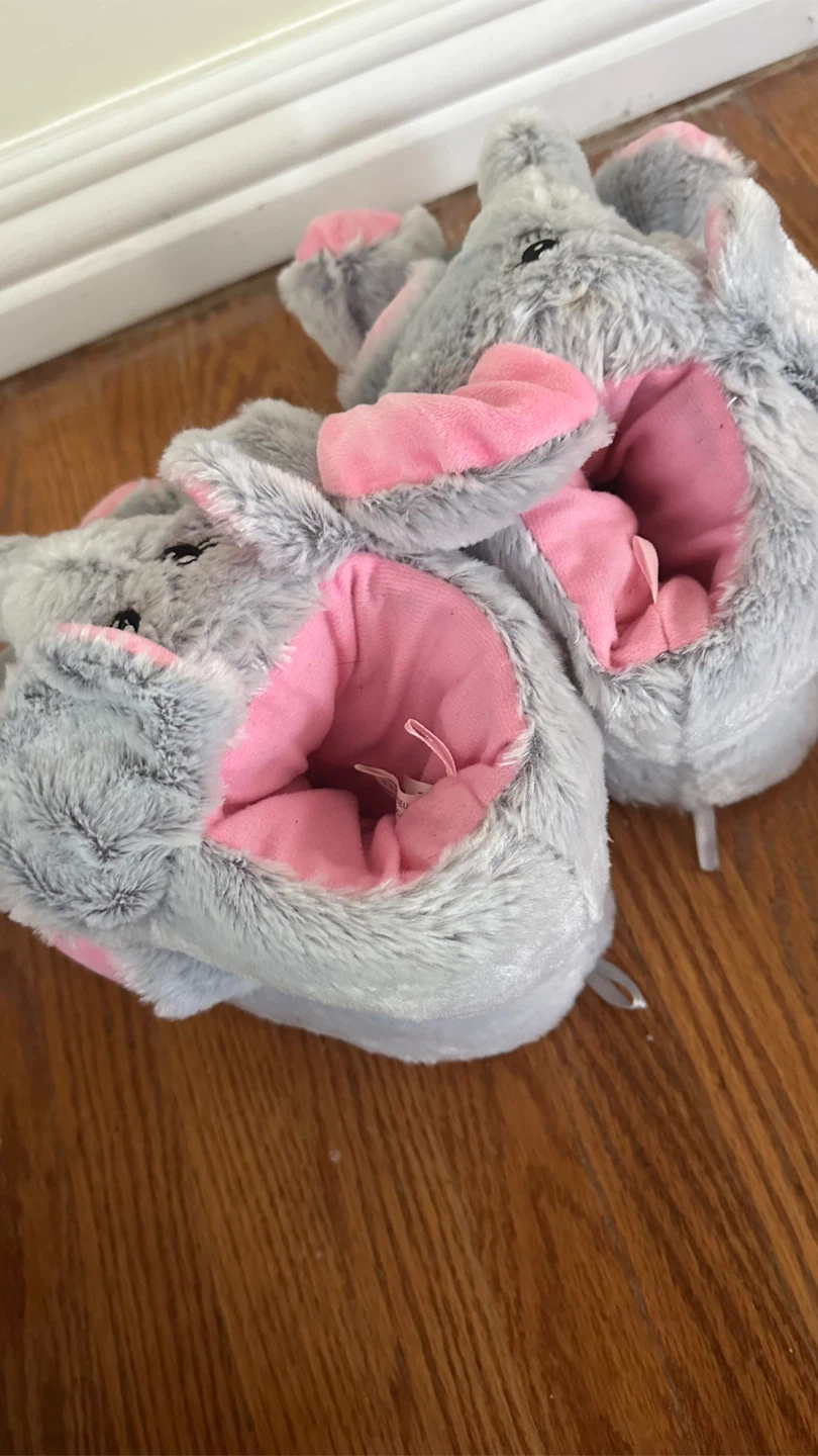 Elephant Slippers - Grey & Pink - photo 2