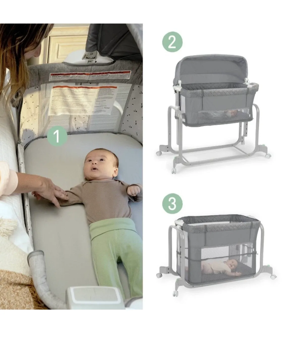 Ingenuity Foldaway Rocking Bassinet - Like New! image indicator(3)