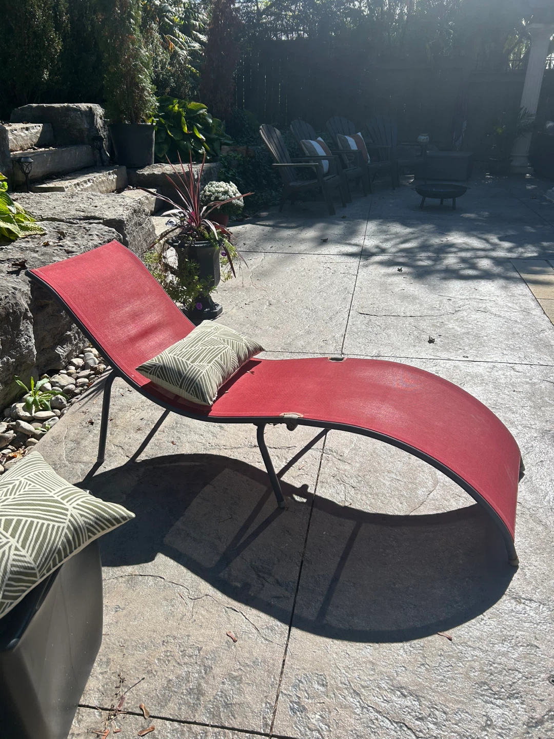 Red Outdoor Lounger
