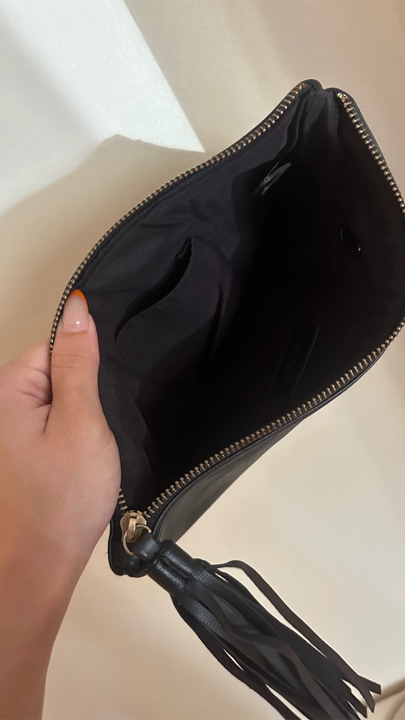 Clutch with Tassels - Black - photo 3