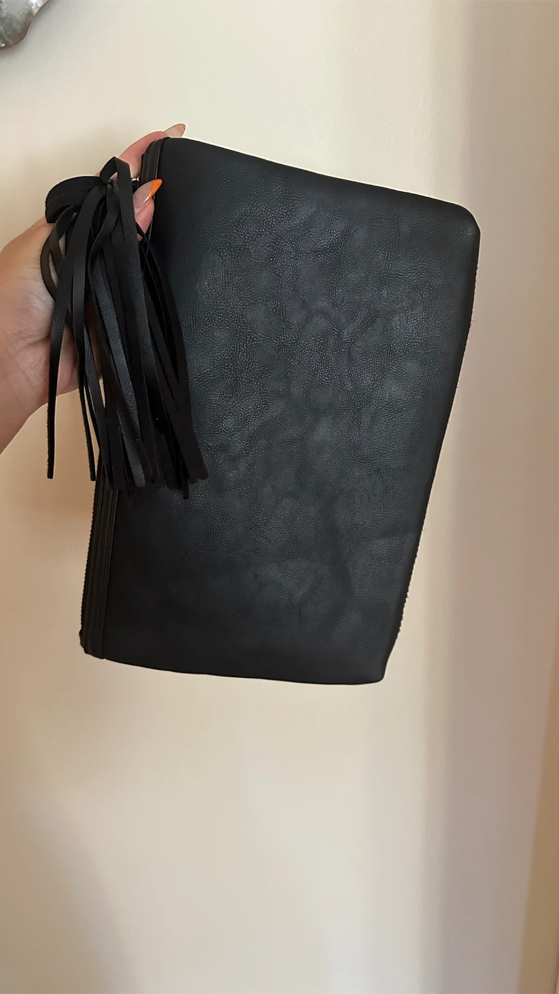 Clutch with Tassels - Black - photo 2
