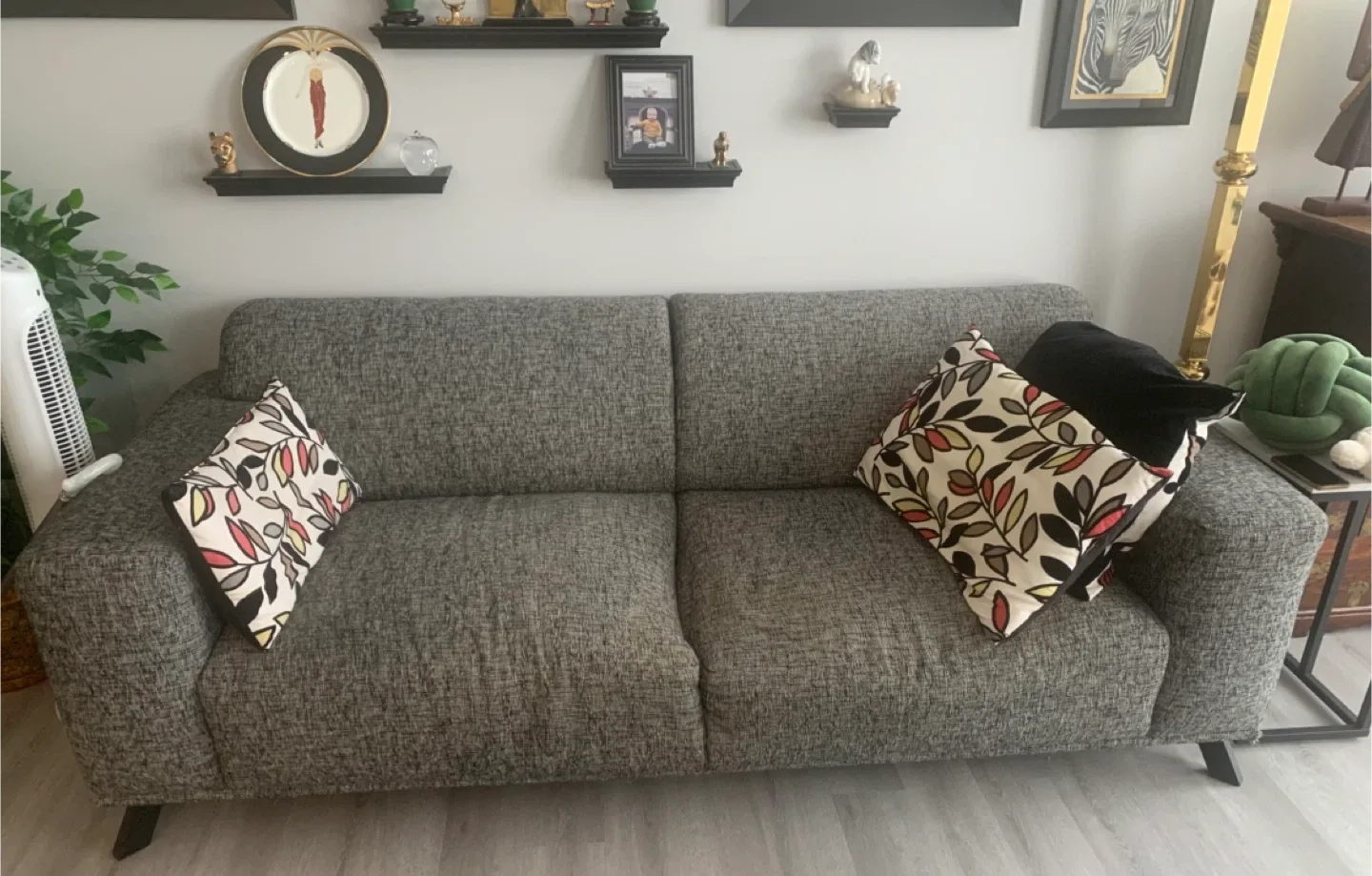 Grey Tweed Sofa