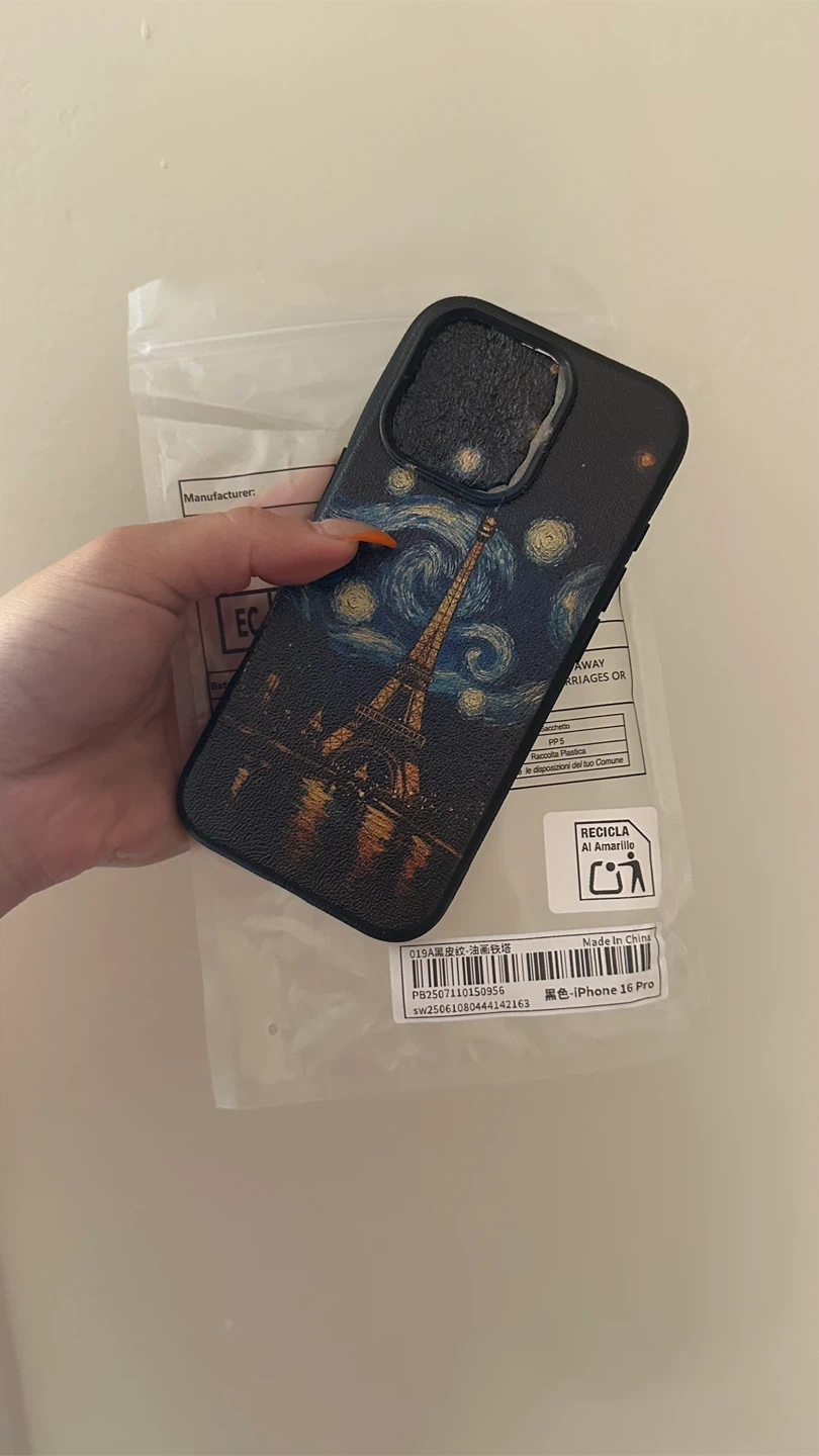 iPhone 16 Pro Case - Starry Night Eiffel Tower