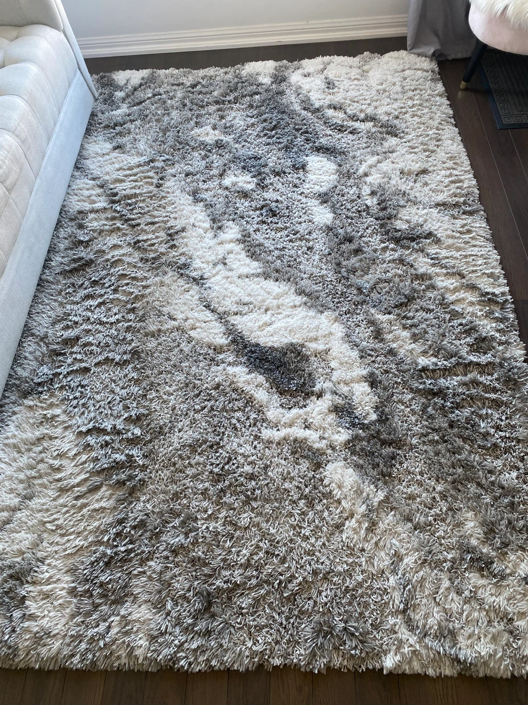 Grey & White Shag Rug - photo 3