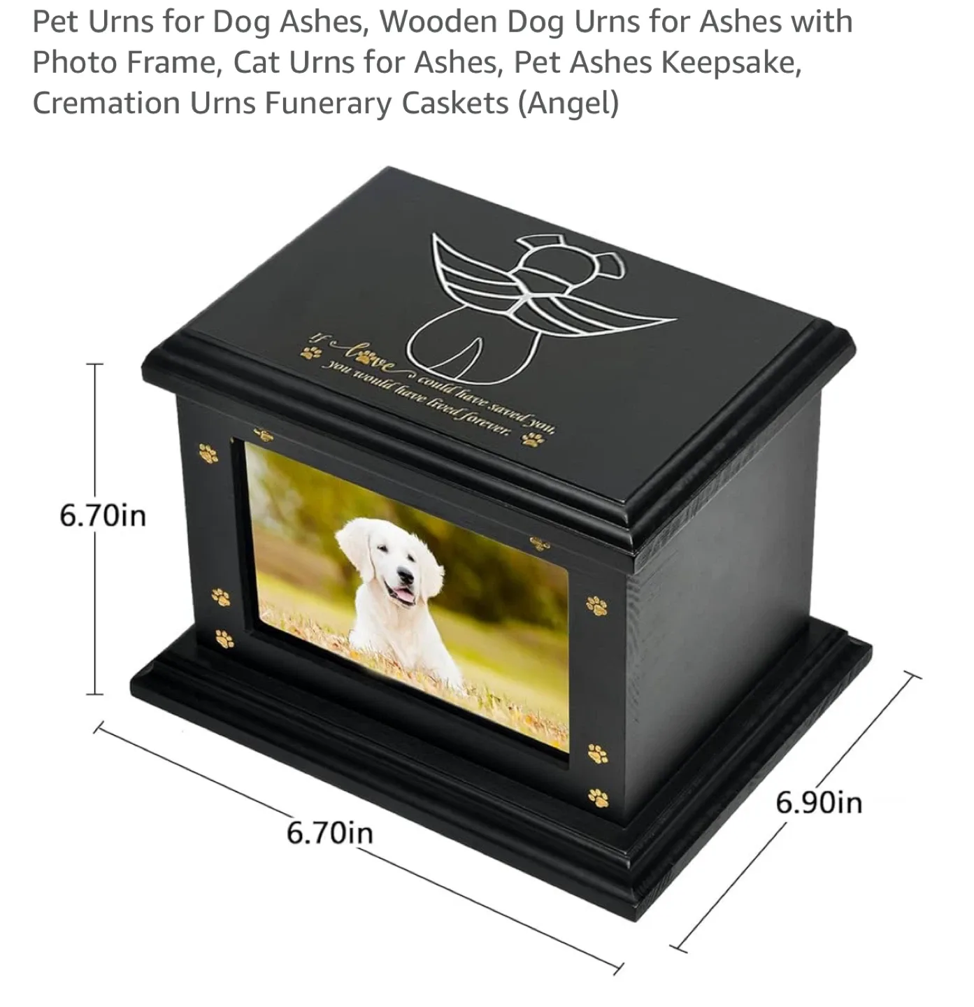 Pet Urn for Dog Ashes with Photo Frame image indicator(2)