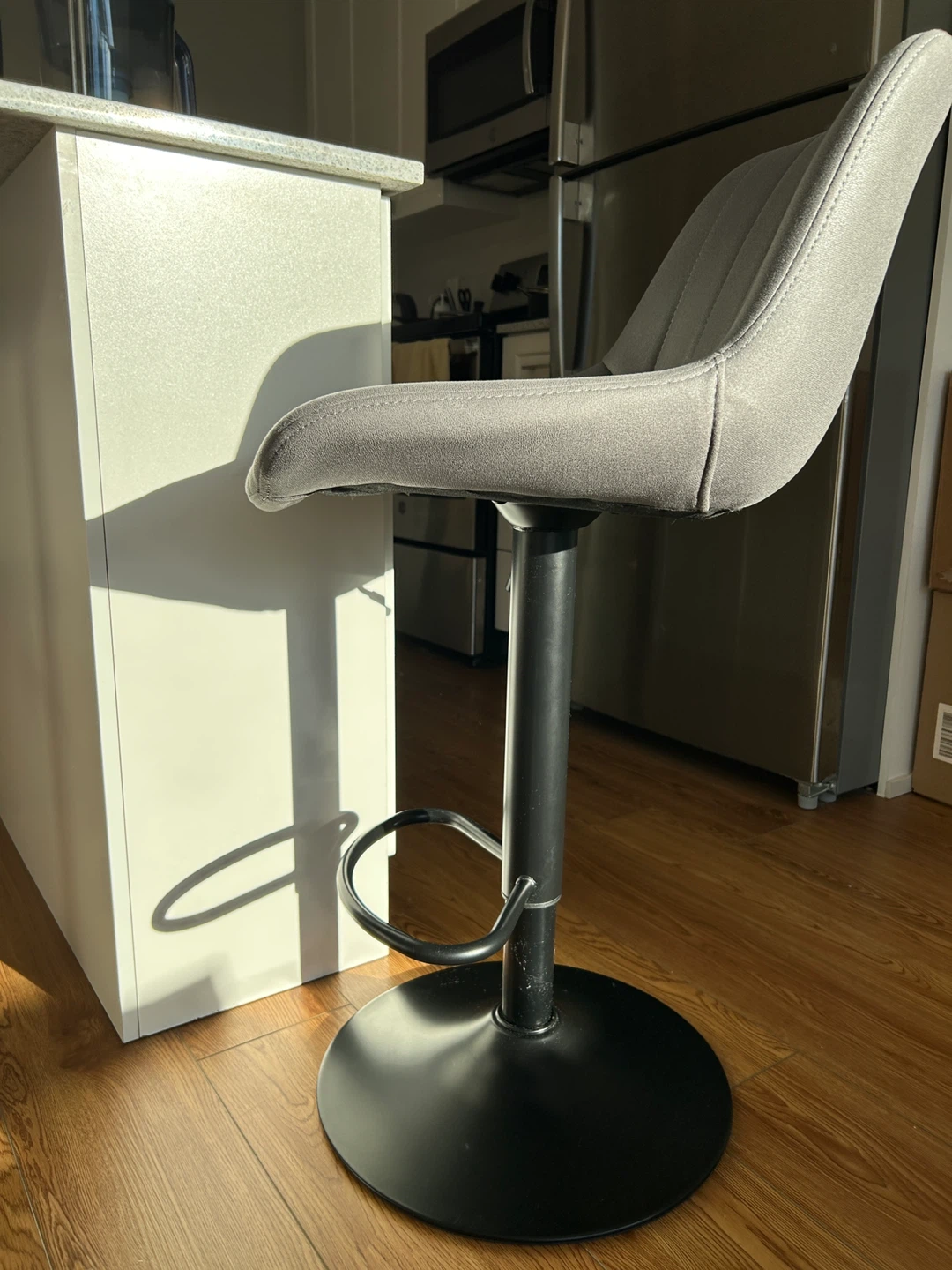Grey Swivel Bar Stool - photo 2