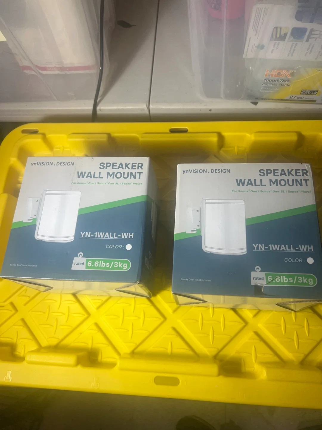 ynVISION.DESIGN Speaker Wall Mount - White image indicator(2)