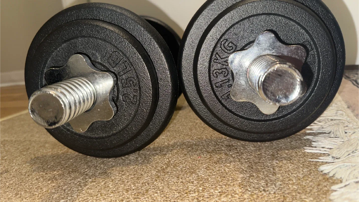 Adjustable Dumbbell Set total 42lb
