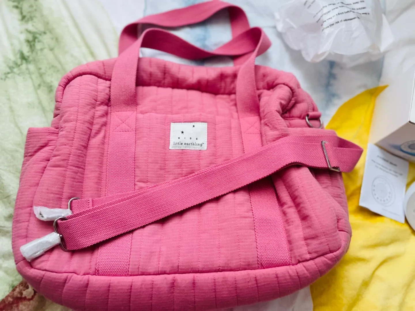 Rise Little Earthling Pink Quilted Diaper Bag image indicator(2)