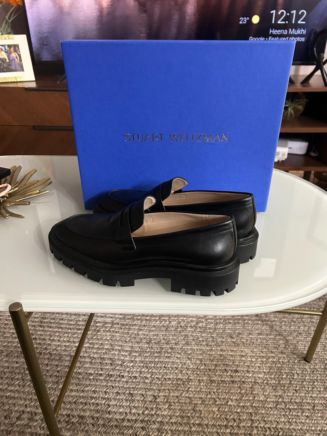 Stuart Weitzman Black Leather Loafers, Size 8.50 - photo 4