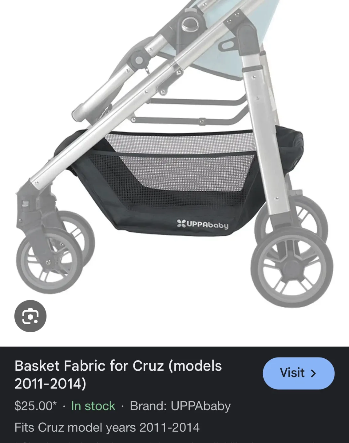 UPPAbaby Cruz Stroller Basket (2011-2014) image indicator(2)