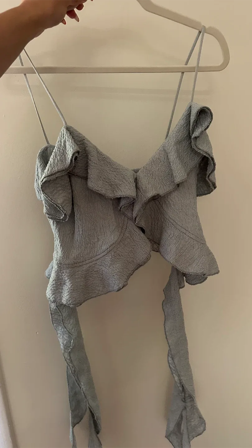Ruffle Tie Top - Size XS thumbnail