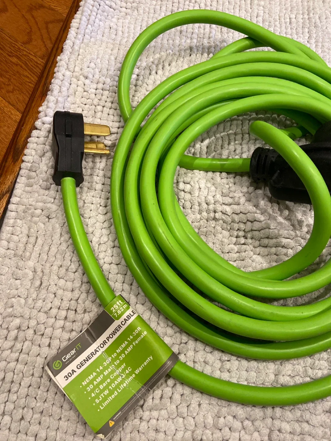 GearIT 25ft 30A Generator Power Cable - Like New! image indicator(2)