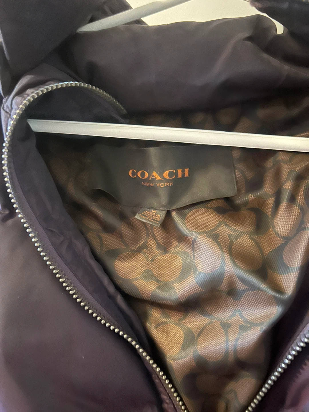 Coach Purple Puffer Coat - photo 2