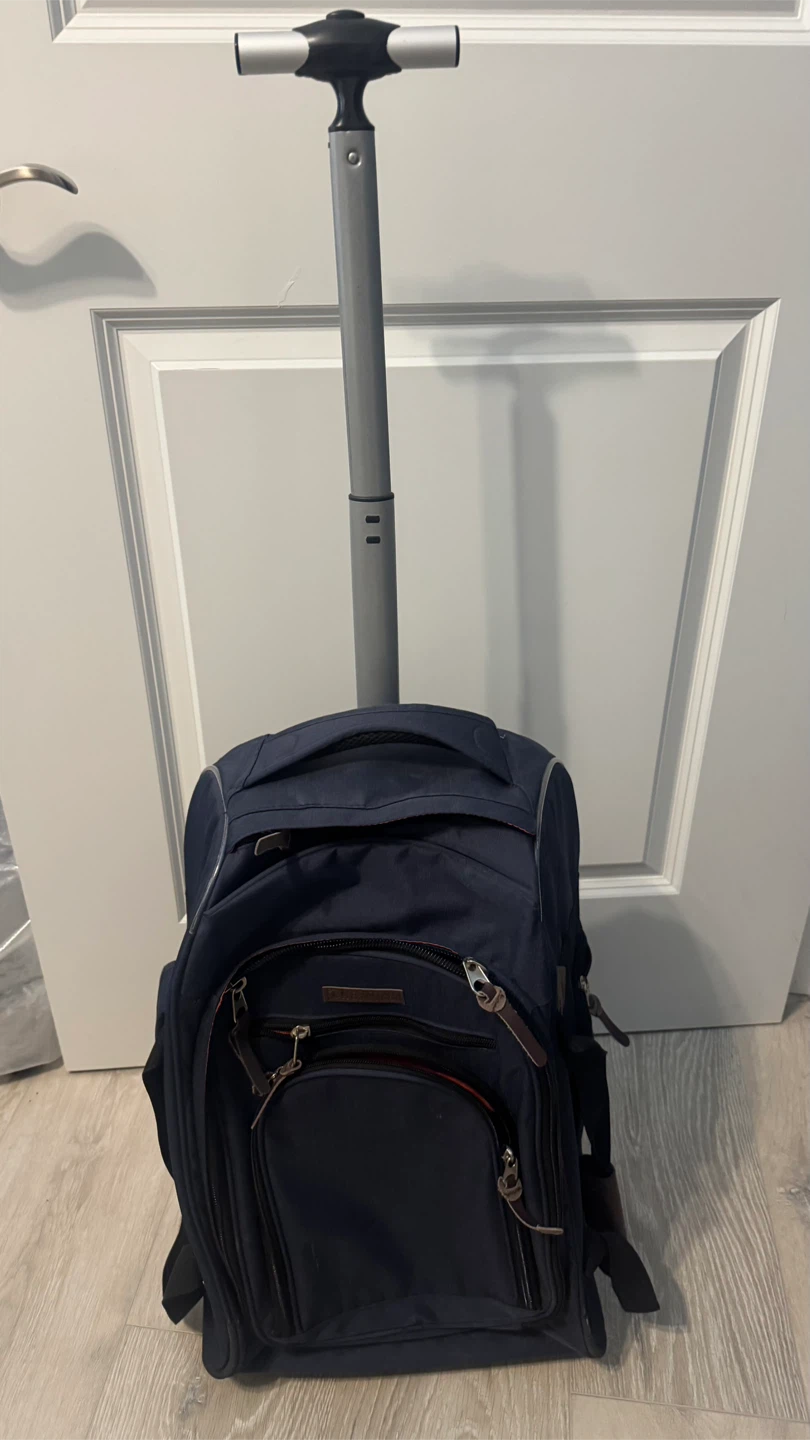 Navy Blue Rolling carry in Backpack - photo 2