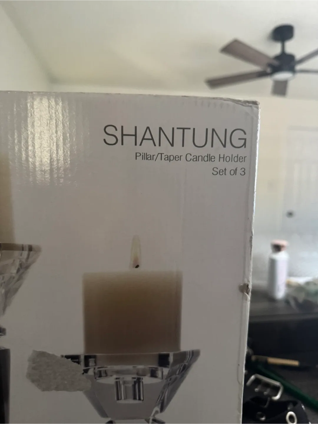 Bowring Shantung Pillar/Taper Candle Holder (Set of 3) image indicator(3)