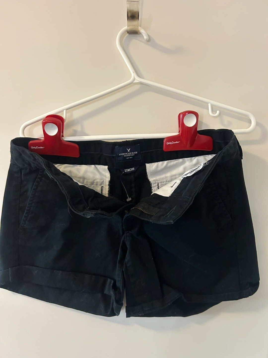 American Eagle Black Stretch Shorts