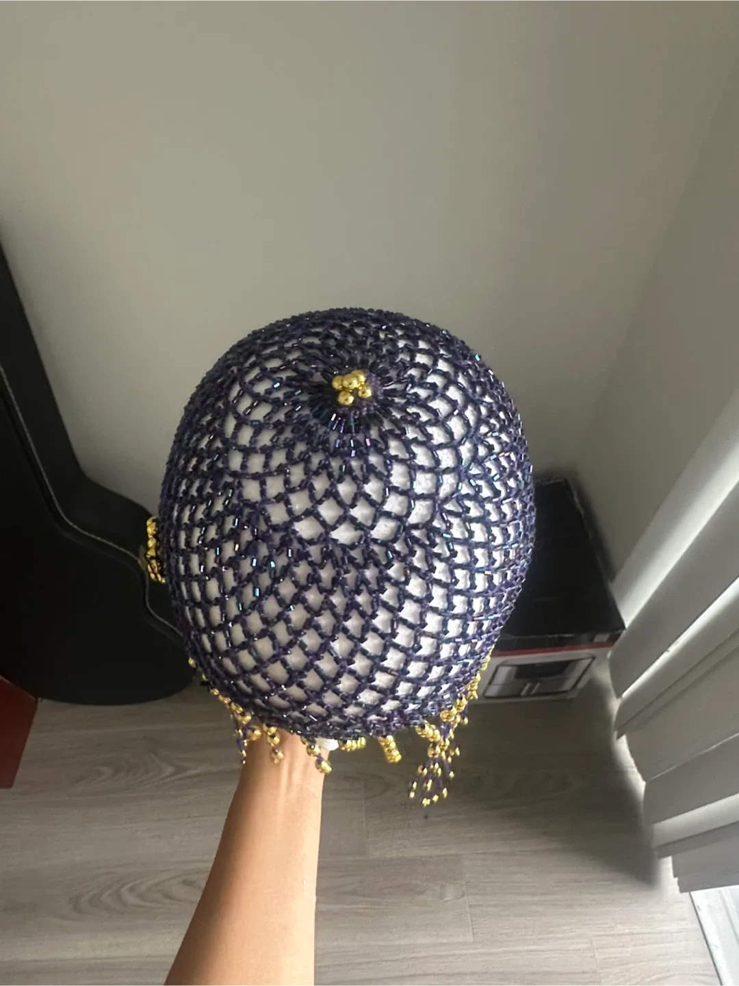 Beaded Headpiece - Blue & Gold costume piece image indicator(4)