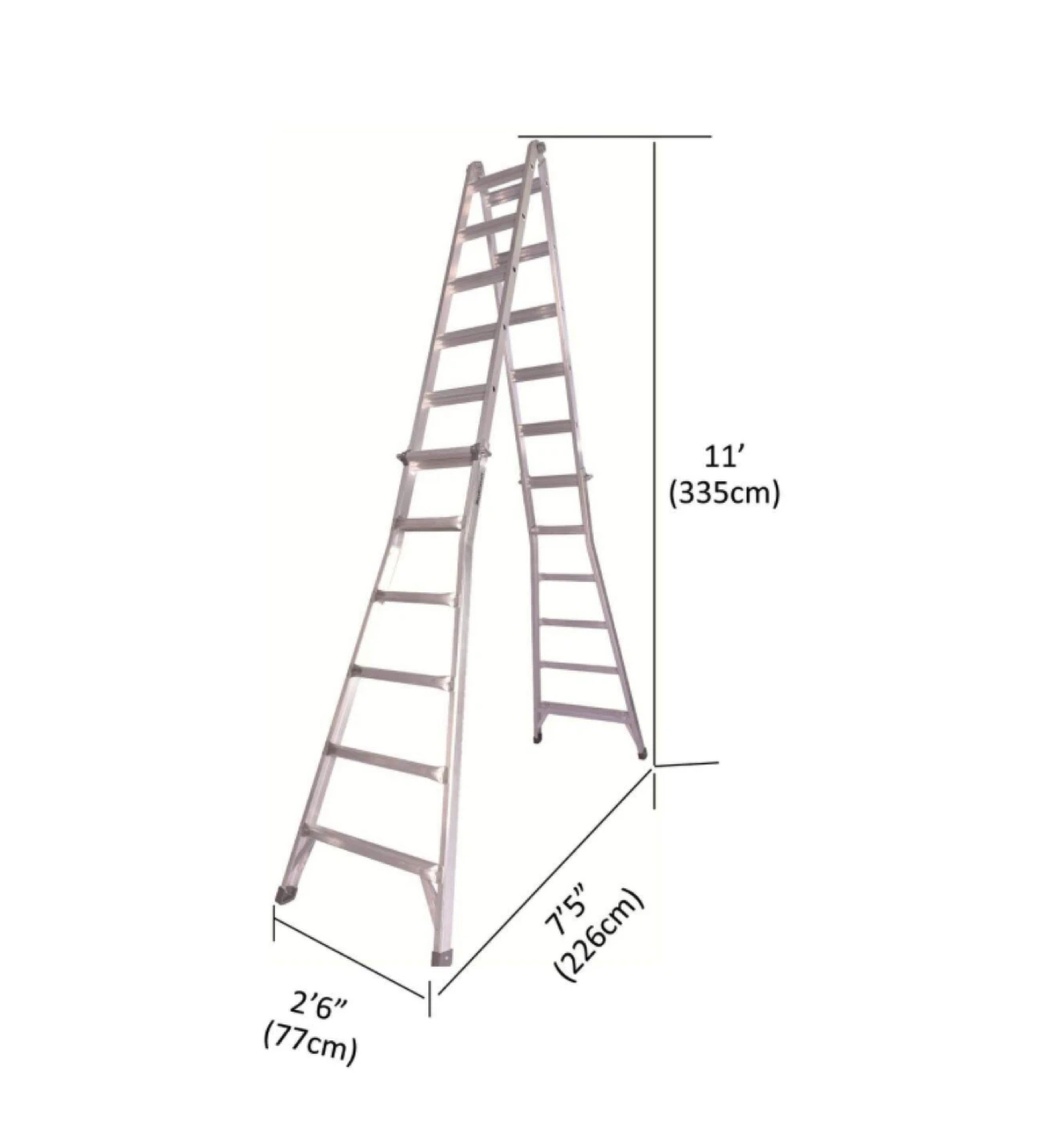 Mastercraft Aluminum Multi-Task Ladder with Shoes and Stabilizer - photo 4