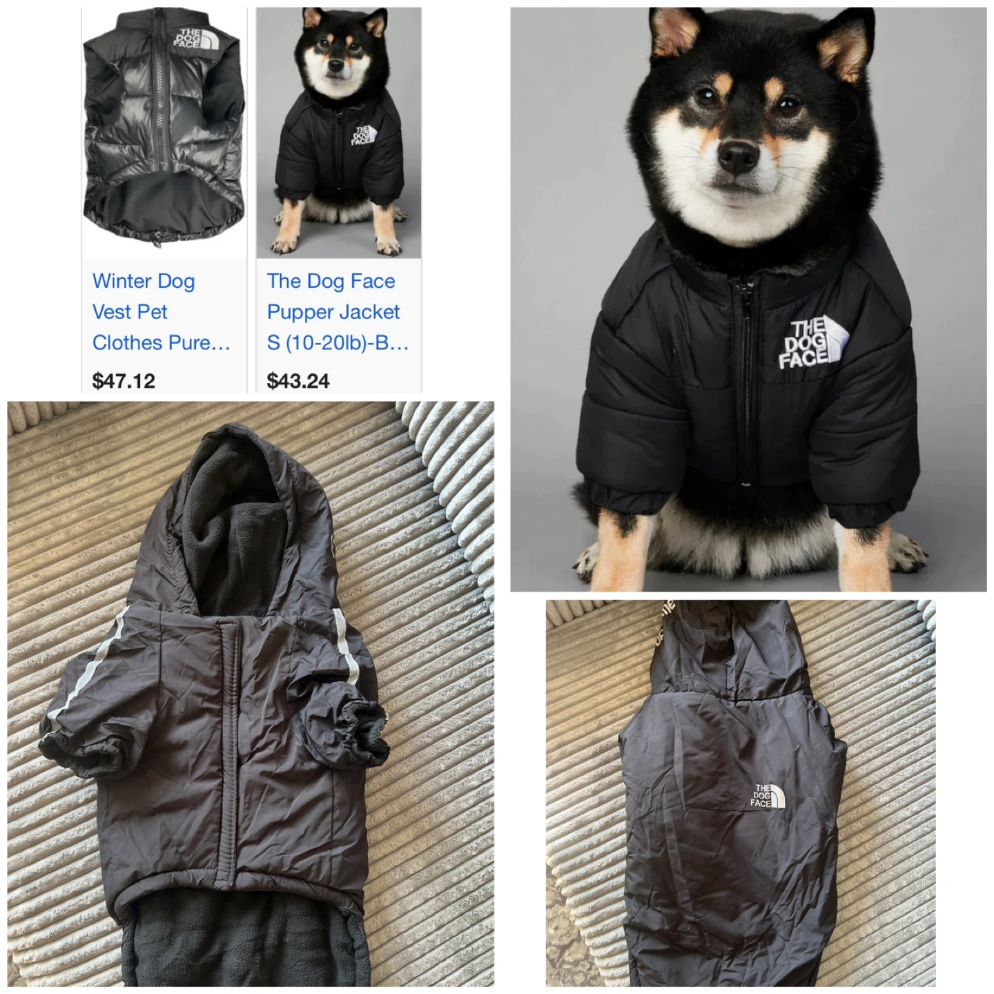 The Dog Face Puffer Jacket - Size S
