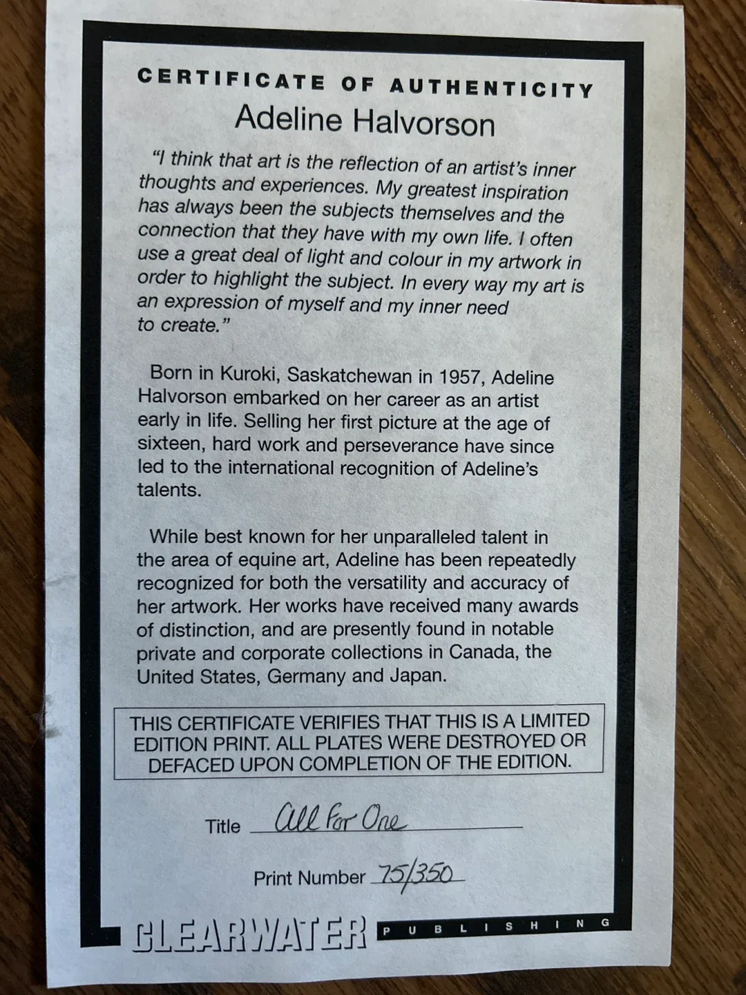 Horse framed picture image indicator(3)