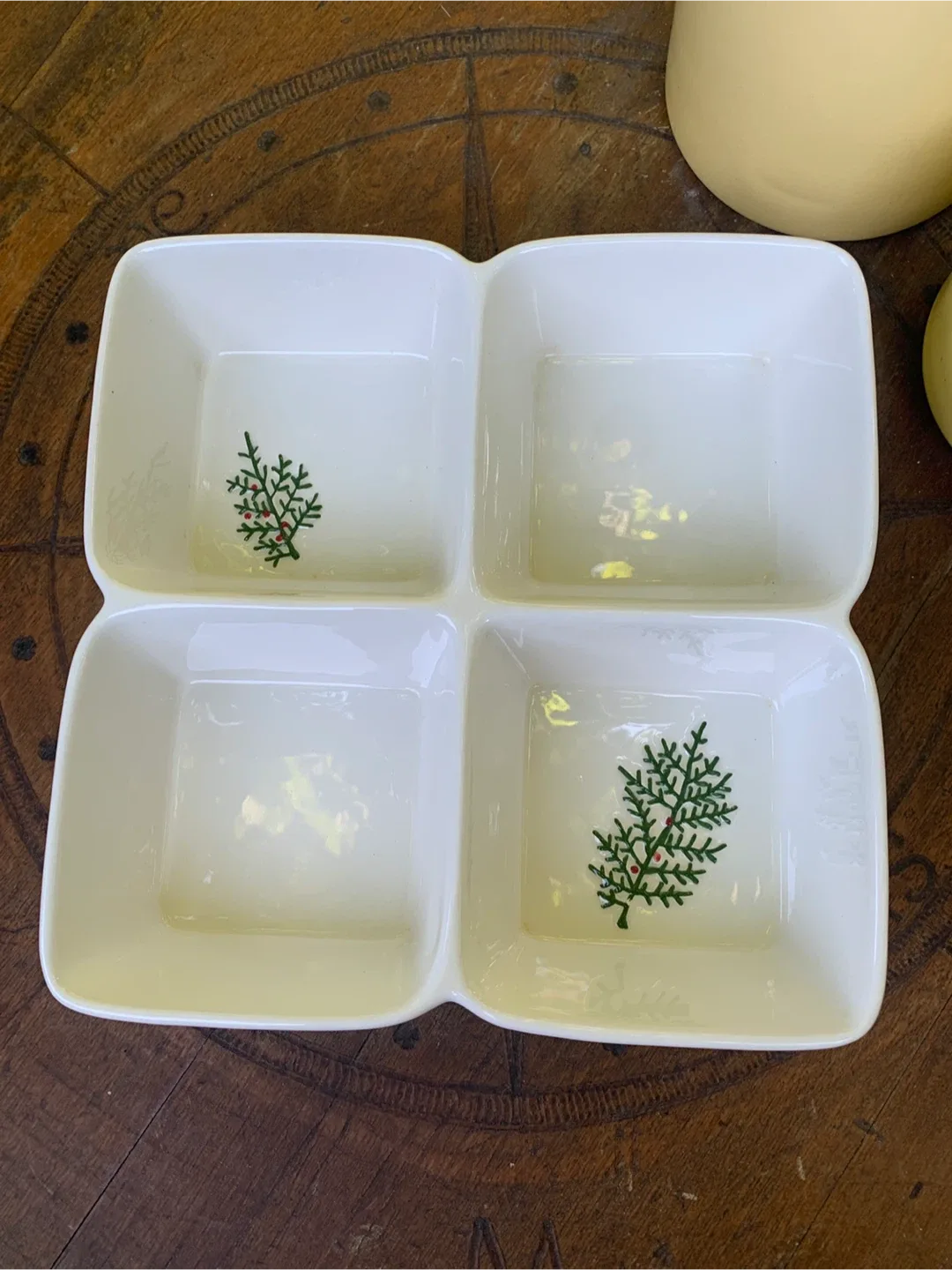 Isaac Mizrahi Wintergreens Divided Serving Dish image indicator(2)