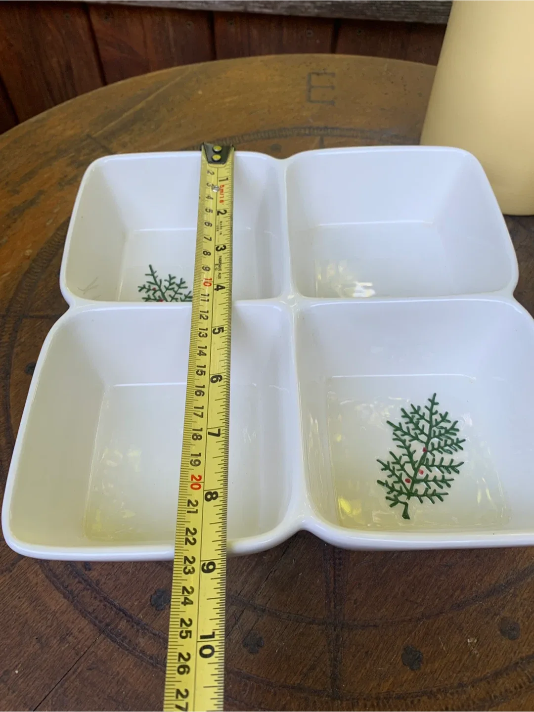 Isaac Mizrahi Wintergreens Divided Serving Dish image indicator(7)
