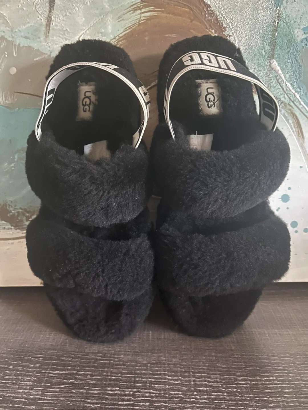 Women’s UGG Fluffy Oh Yeah Slide Slippers- Black image indicator(4)