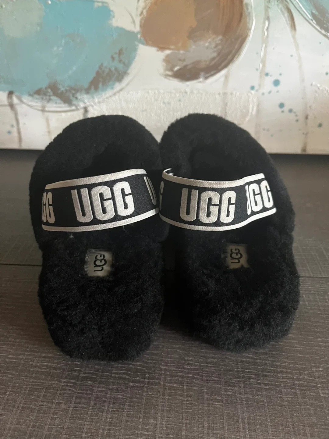 Women’s UGG Fluffy Oh Yeah Slide Slippers- Black image indicator(3)